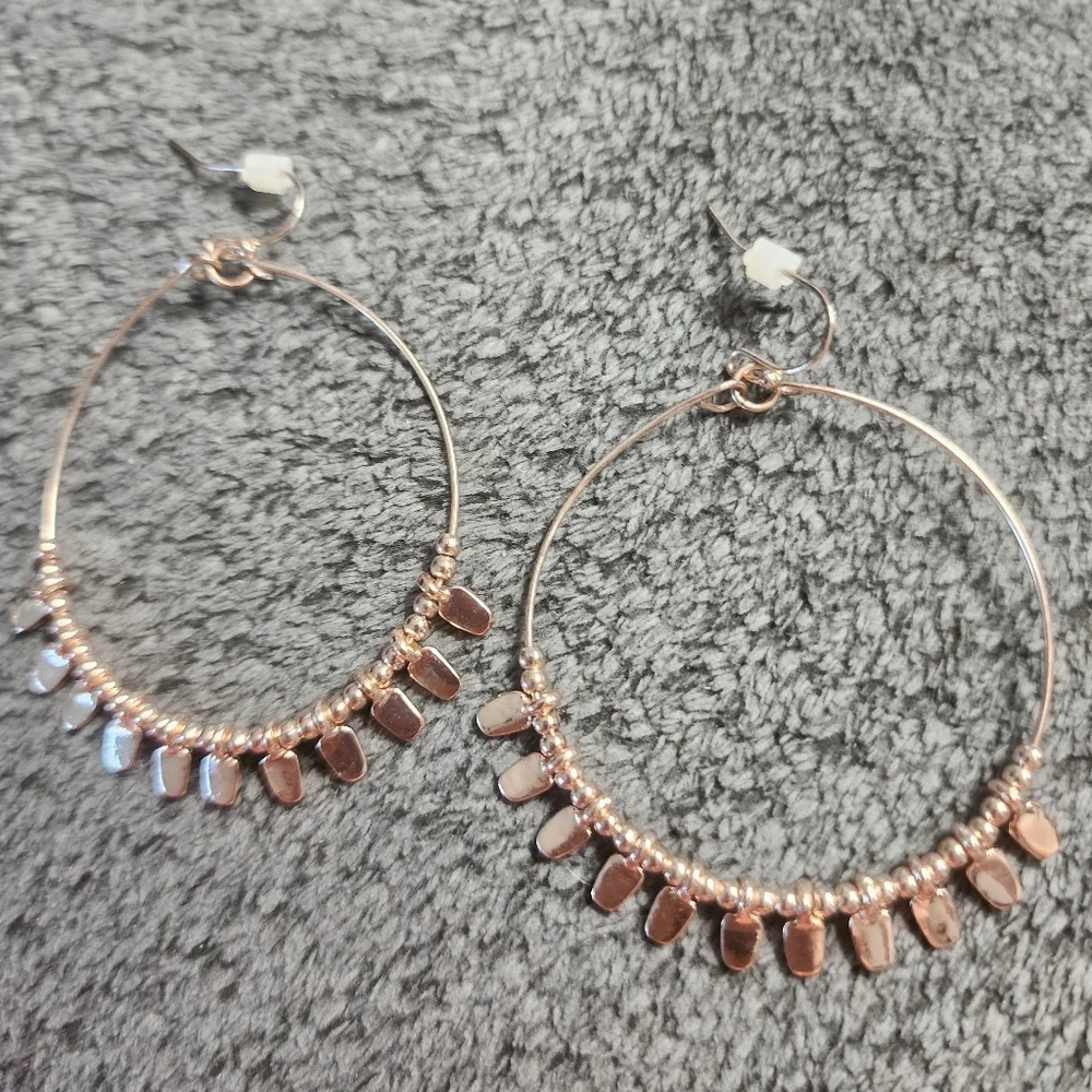 Rose Gold Hoop Earrings